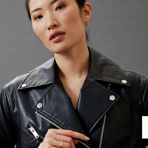 Anthropology Faux Leather Jacket - Picture 1 of 6